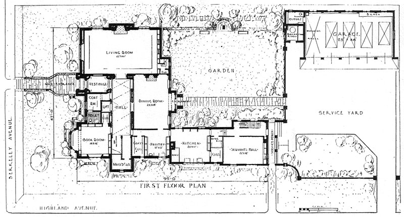 Franklin Murphy House - First Floor Plan